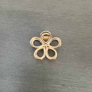 Daisy Gold Metal Cutout Retro Flower Floral Boho 1.5" Lobster Claw Hair Clip